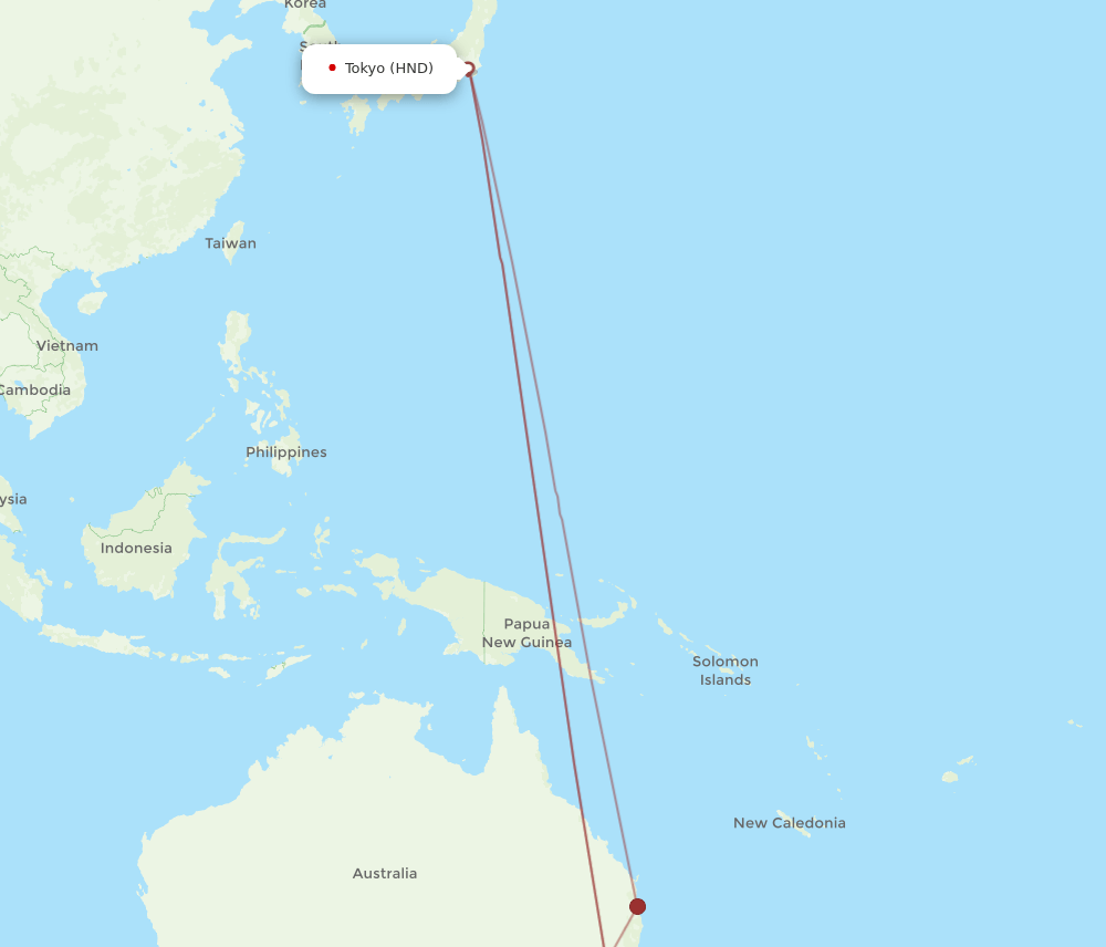 HND to ABX flights and routes map