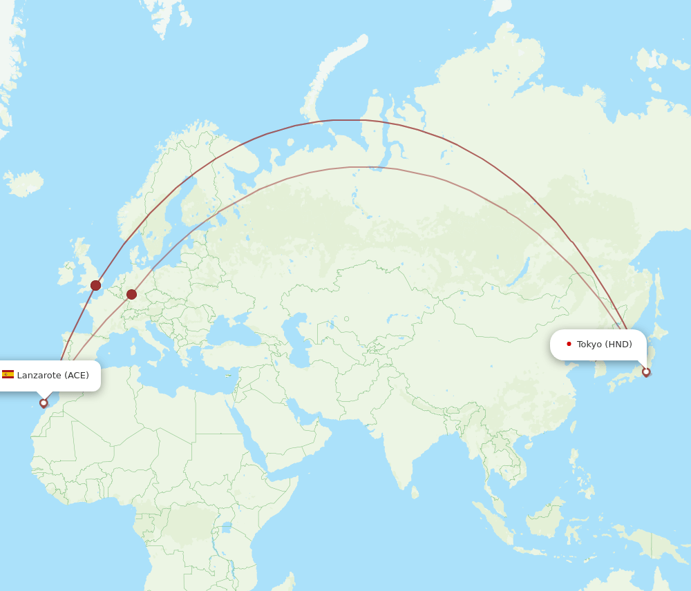 HND-ACE flight routes