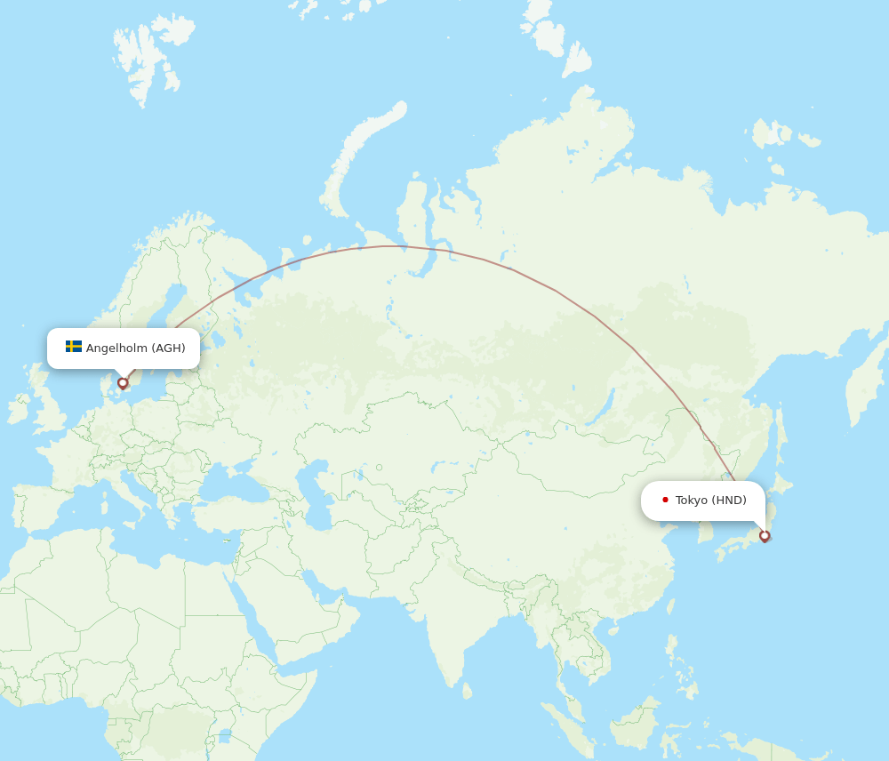 HND-AGH flight routes