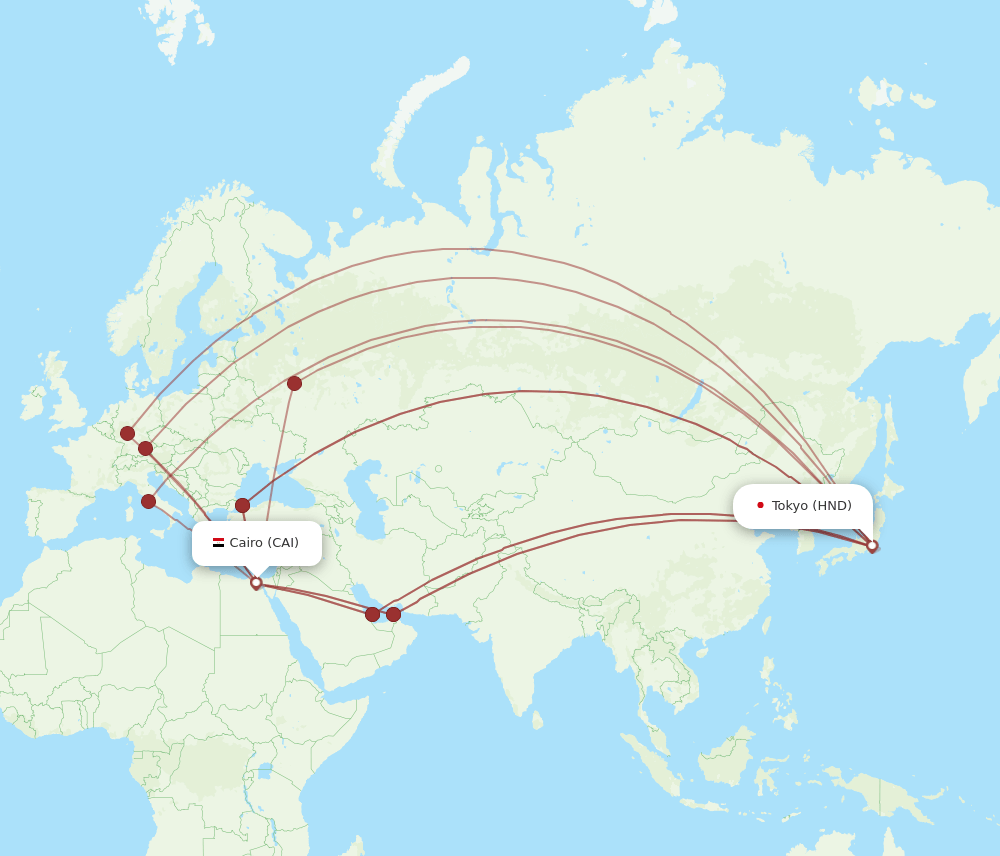HND-CAI flight routes