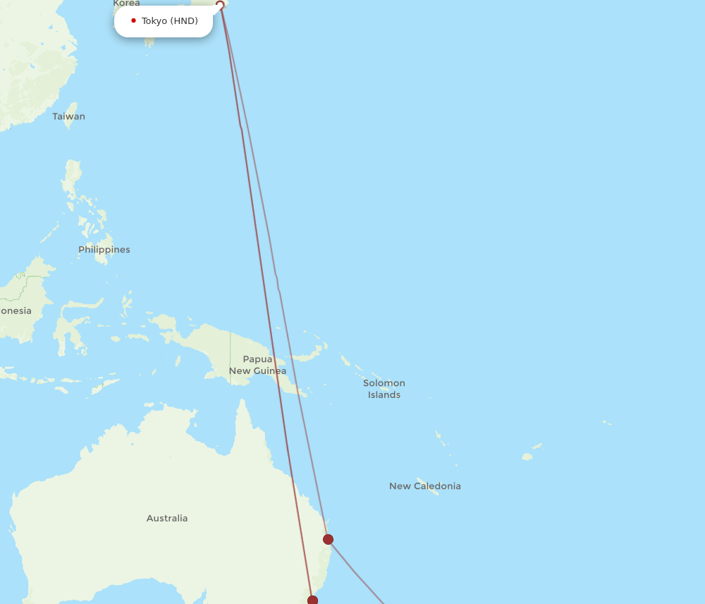 HND-CHC flight routes