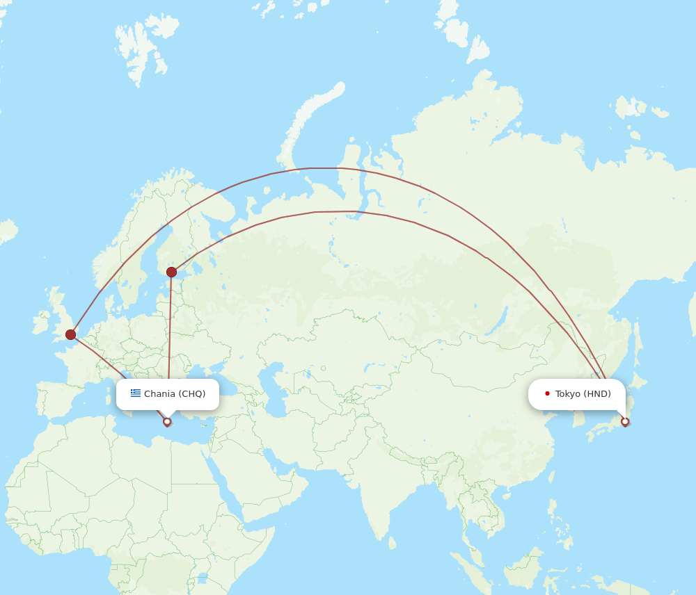 HND-CHQ flight routes