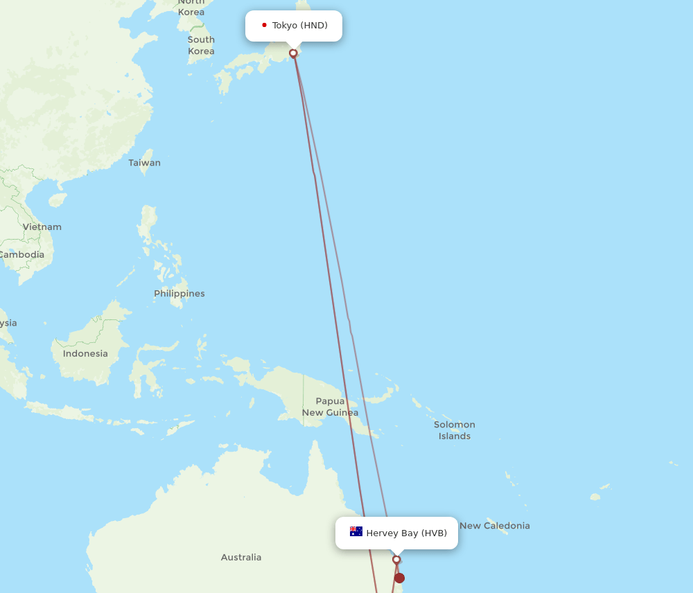 HND-HVB flight routes