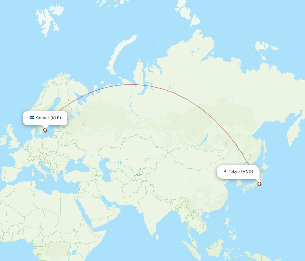 HND-KLR flight routes
