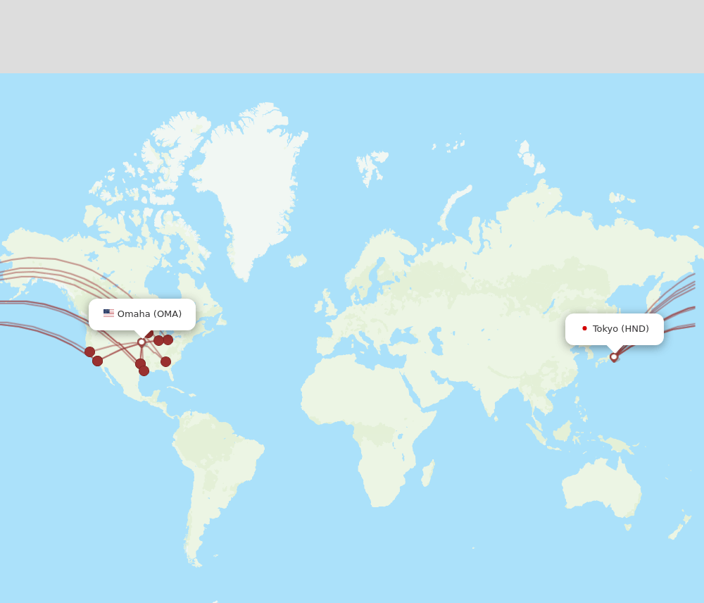 HND-OMA flight routes