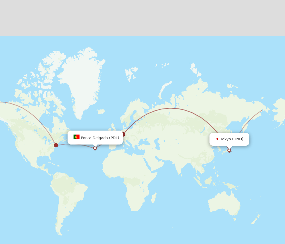 HND-PDL flight routes