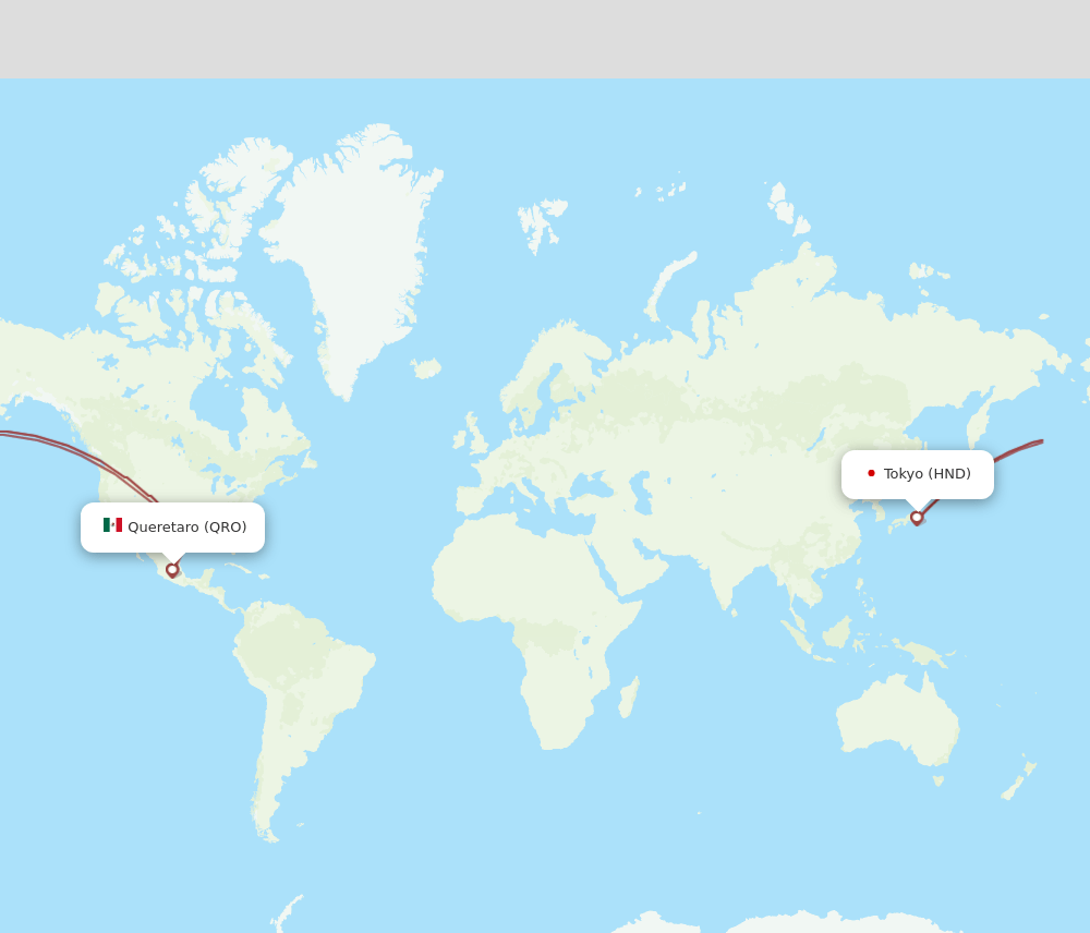 HND-QRO flight routes