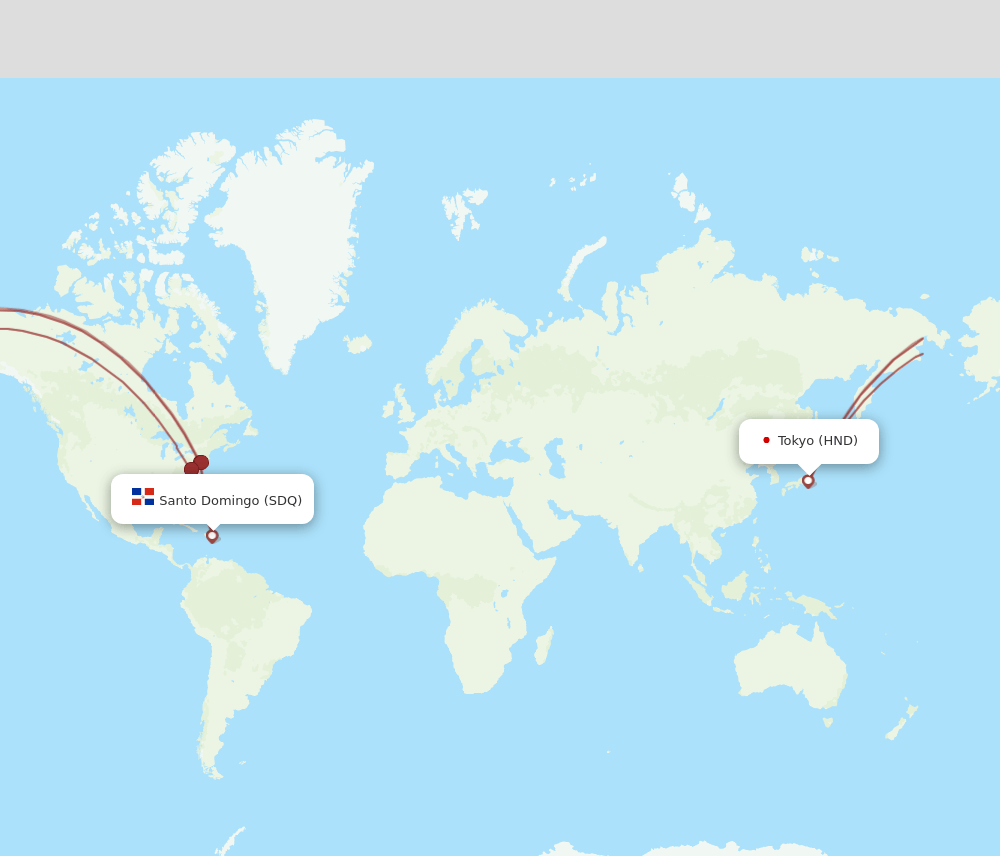HND-SDQ flight routes