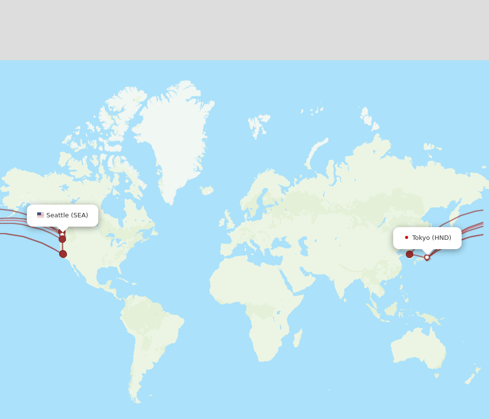 HND-SEA flight routes