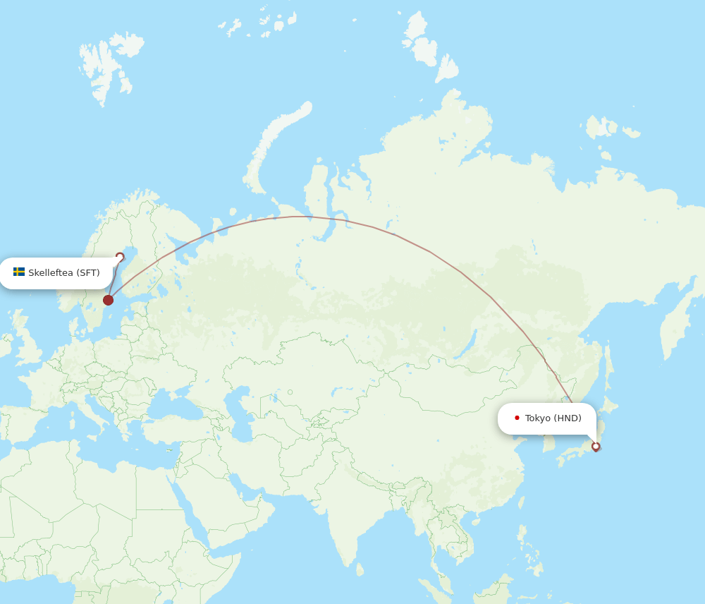 HND-SFT flight routes