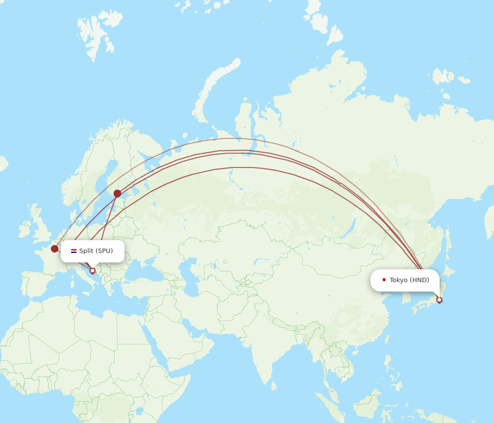 HND-SPU flight routes