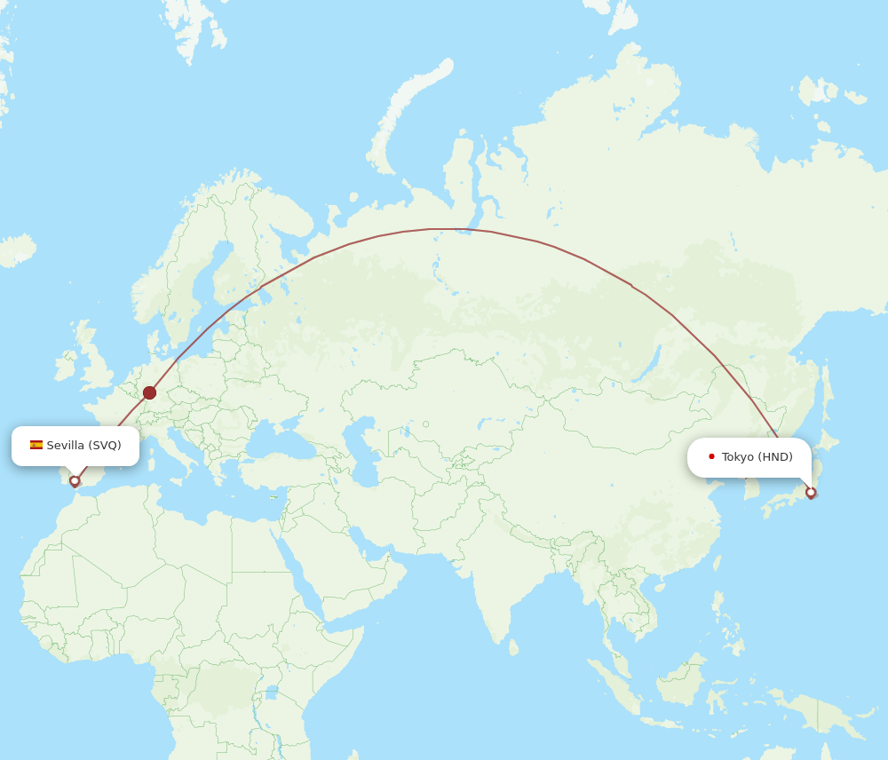 HND-SVQ flight routes