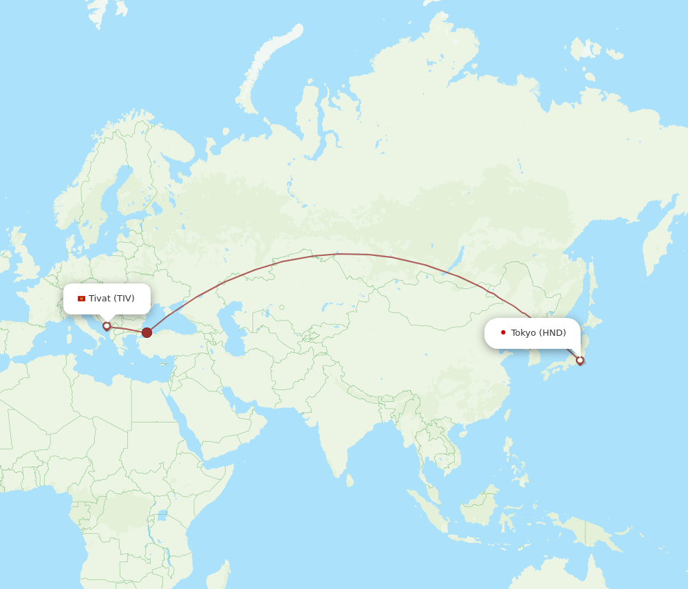 HND-TIV flight routes