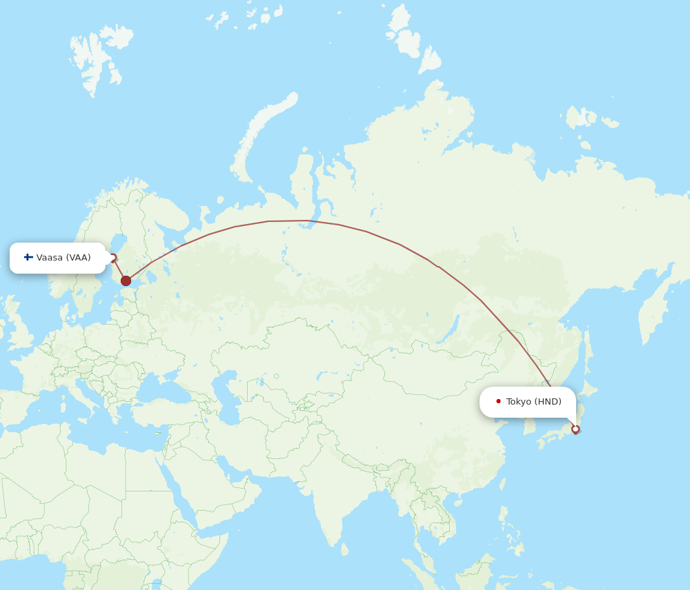 HND-VAA flight routes