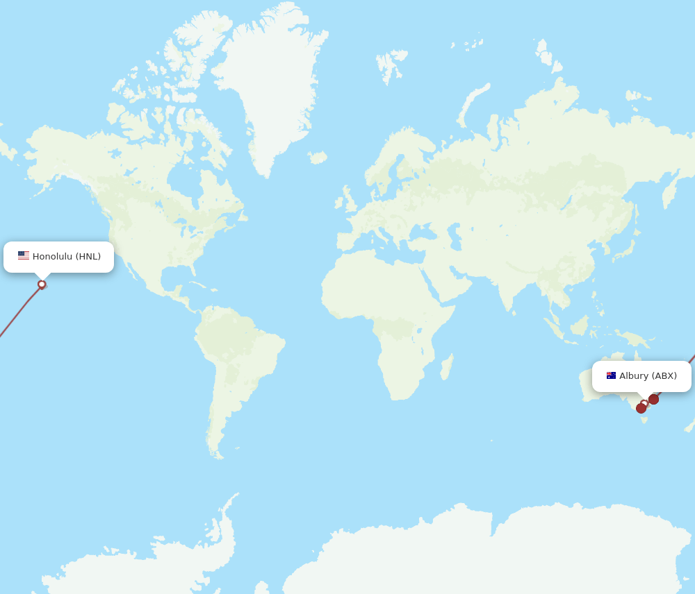 HNL-ABX flight routes