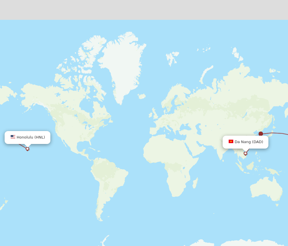 HNL-DAD flight routes