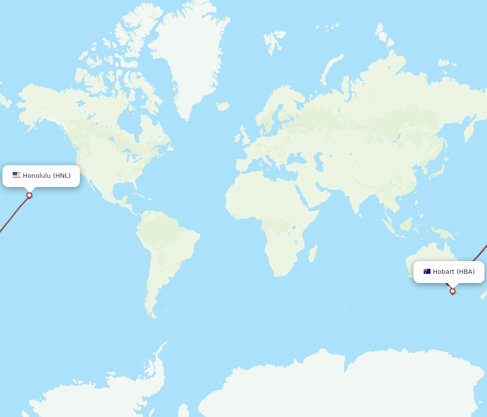 HNL-HBA flight routes