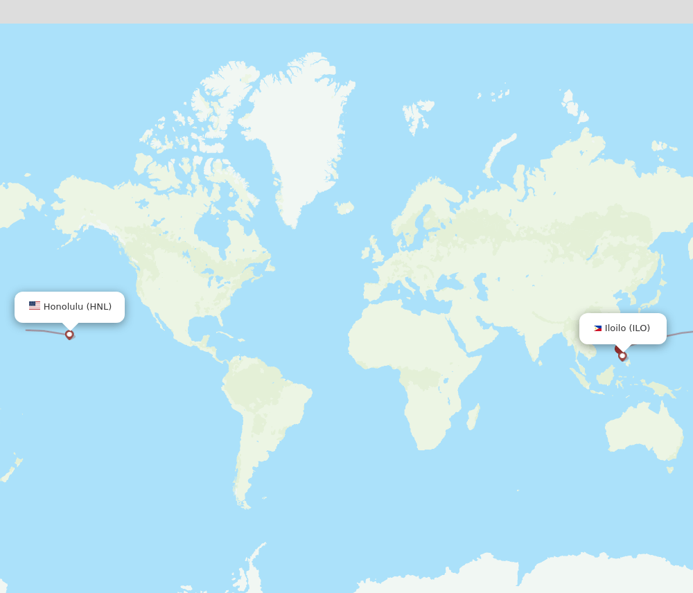 HNL-ILO flight routes