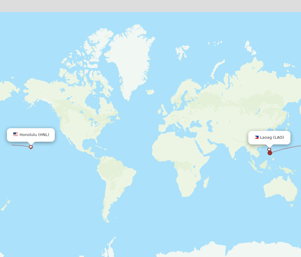 HNL-LAO flight routes
