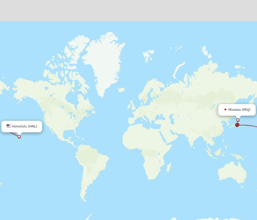 HNL-MSJ flight routes