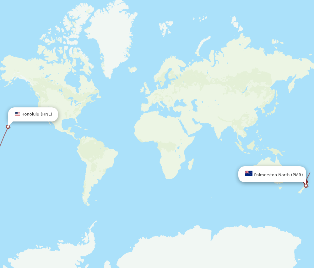HNL to PMR flights and routes map