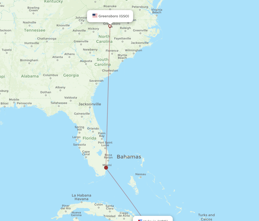 HOG-GSO flight routes