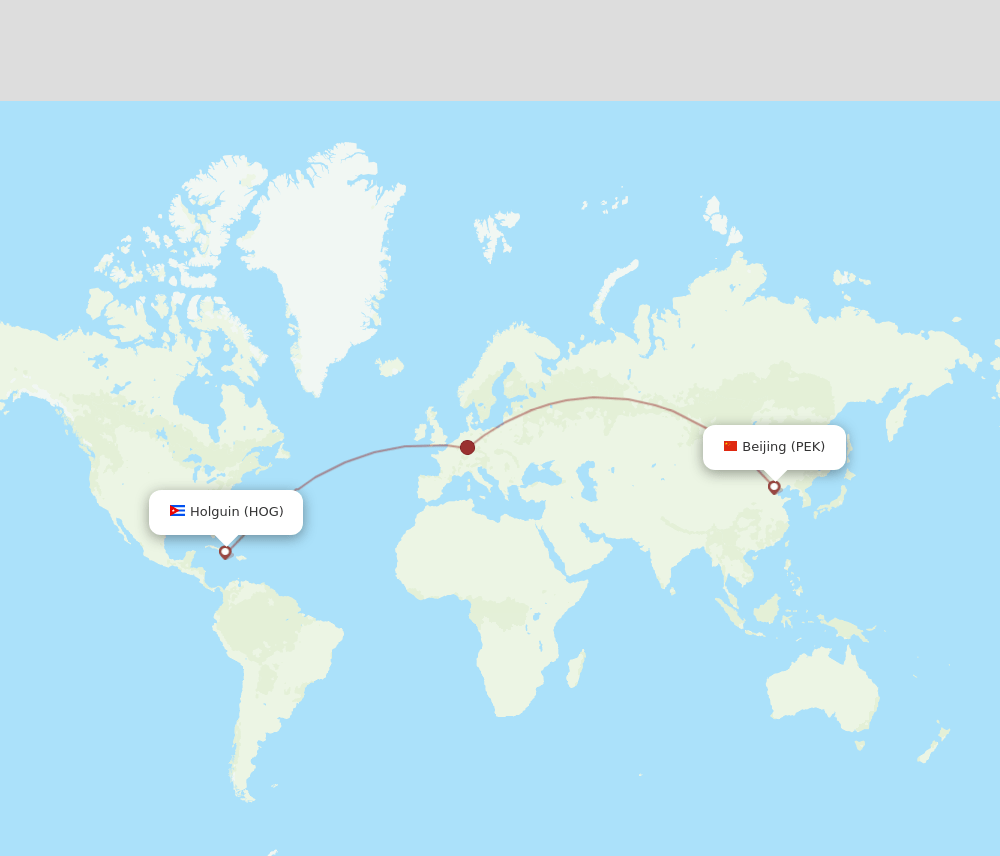 HOG-PEK flight routes