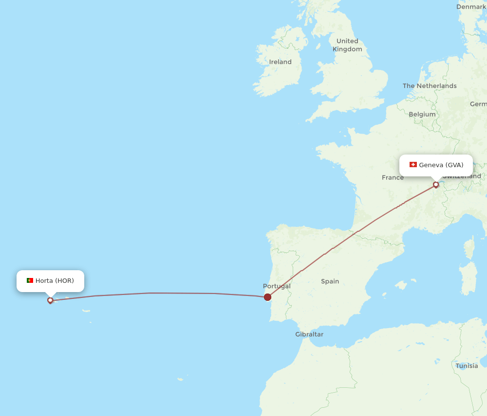 HOR-GVA flight routes