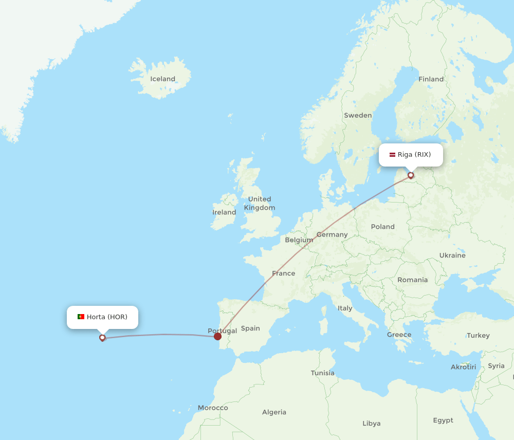 HOR-RIX flight routes