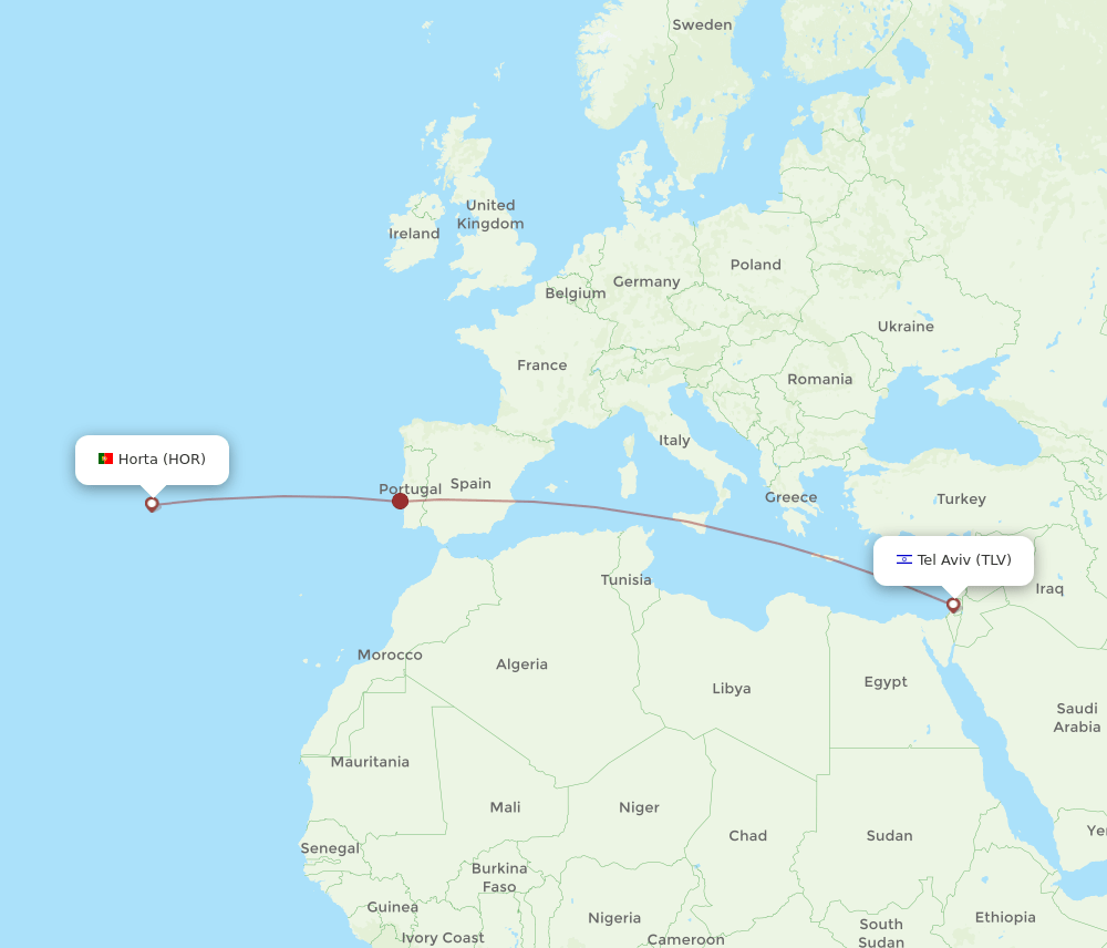 HOR-TLV flight routes
