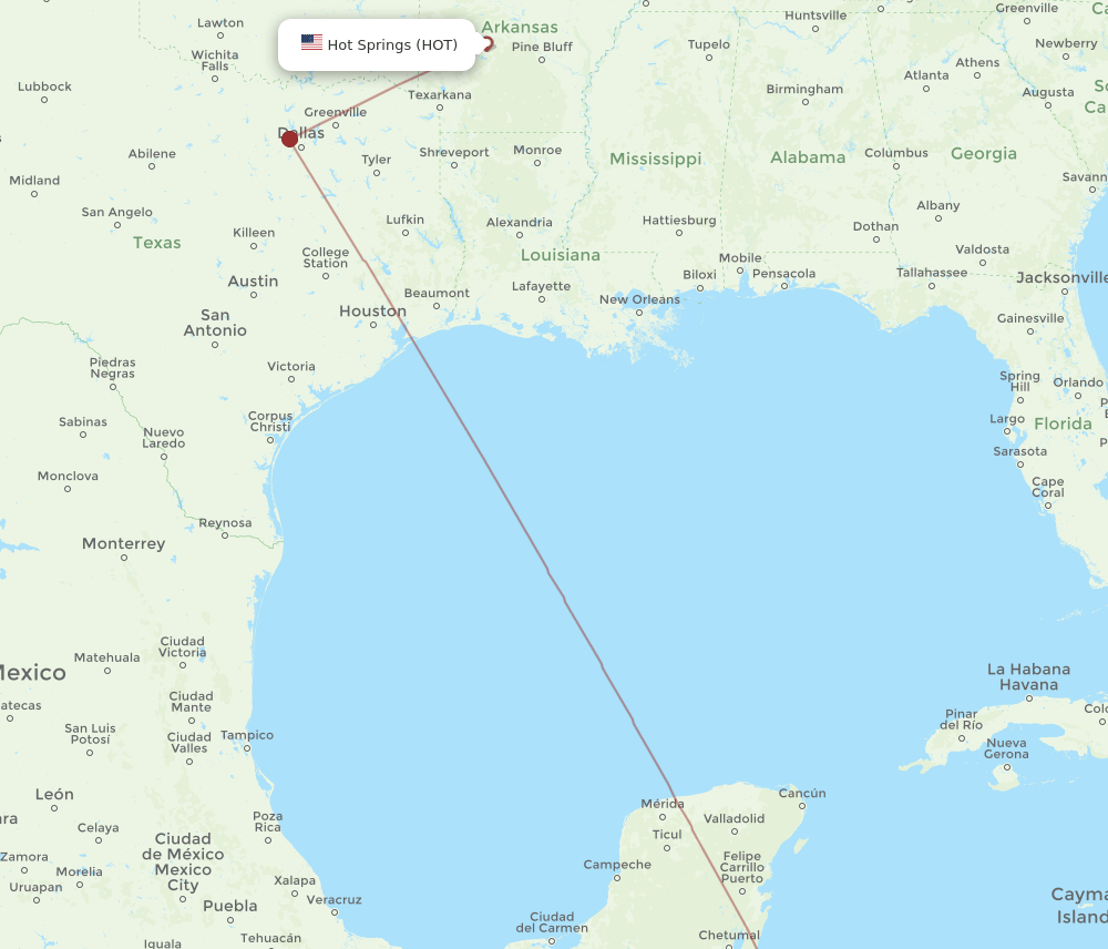 HOT-RTB flight routes