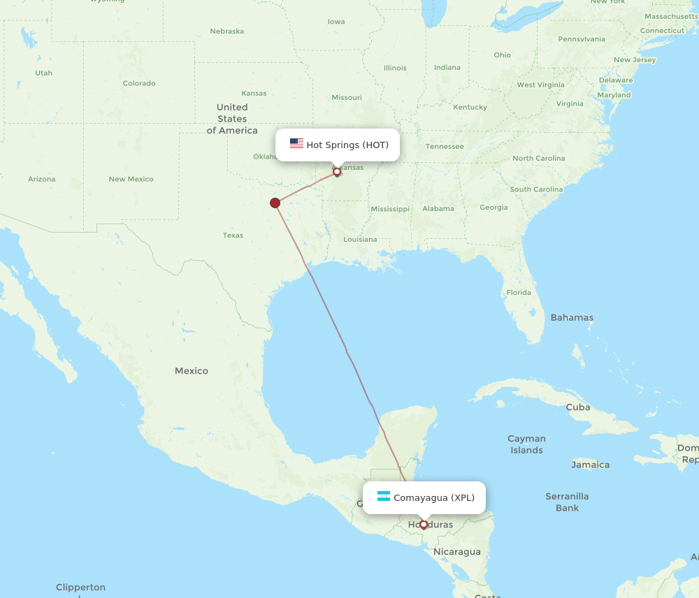 HOT-XPL flight routes