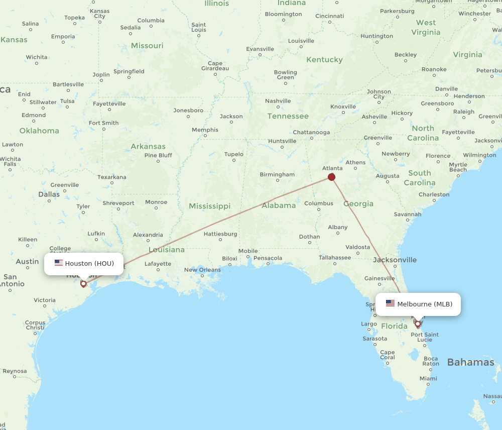 HOU-MLB flight routes