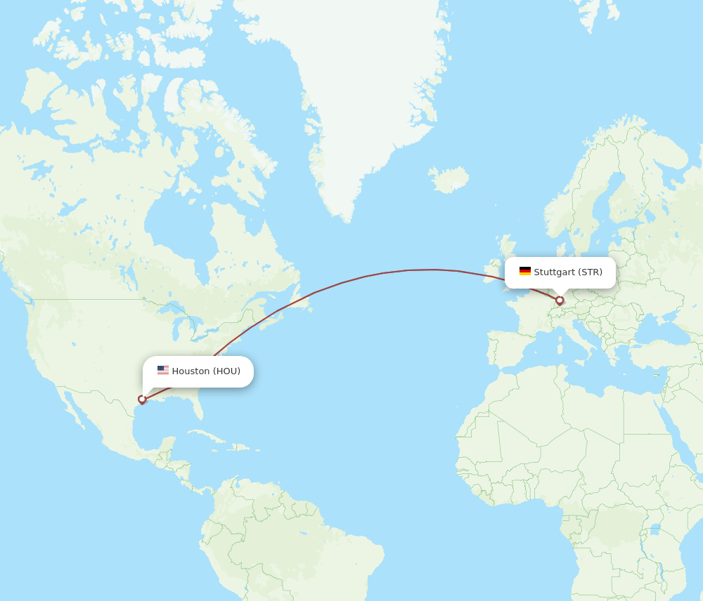 HOU to STR flights and routes map