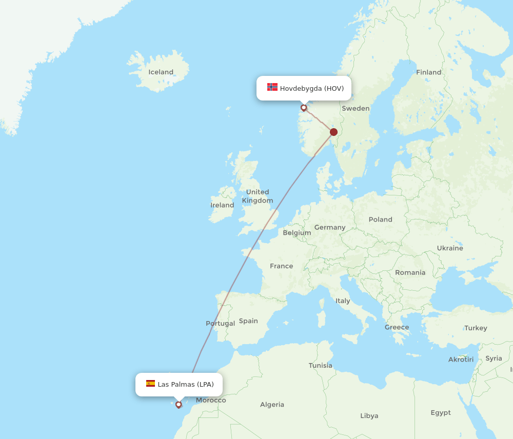 HOV-LPA flight routes