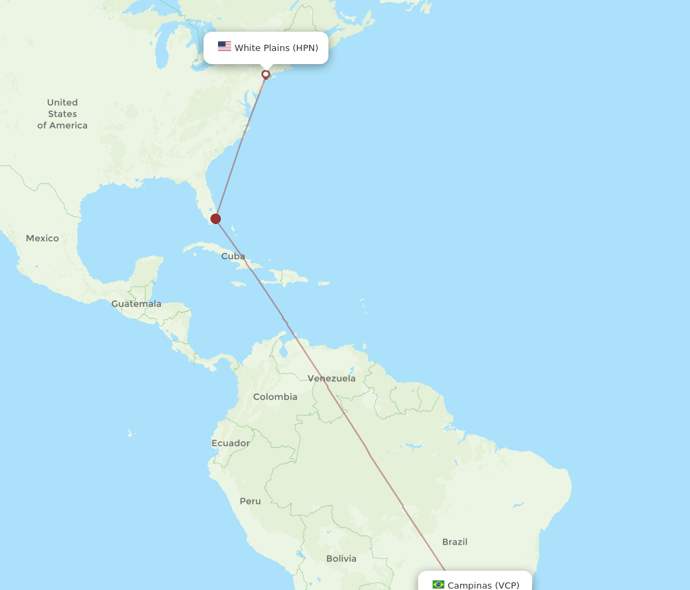 HPN-VCP flight routes