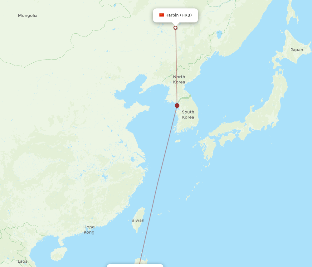 HRB to CRK flights and routes map
