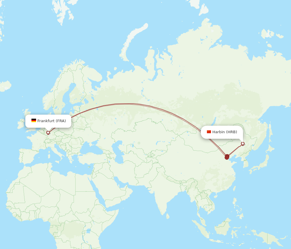 HRB to FRA flights and routes map
