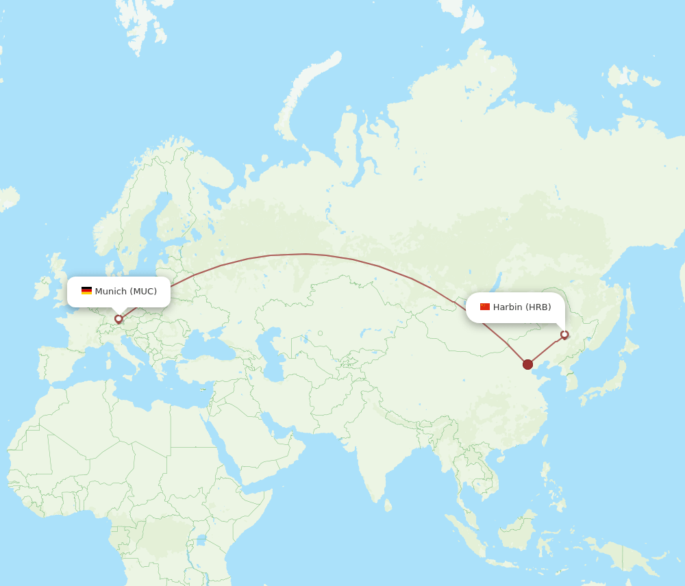 HRB to MUC flights and routes map