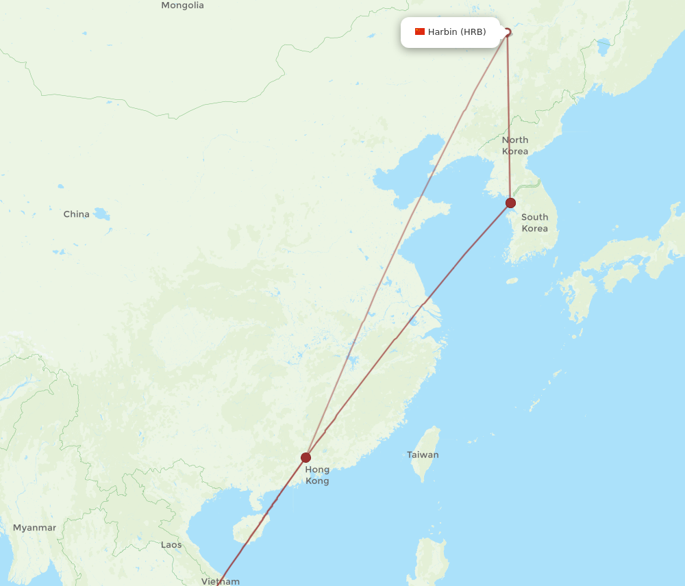 HRB to PNH flights and routes map