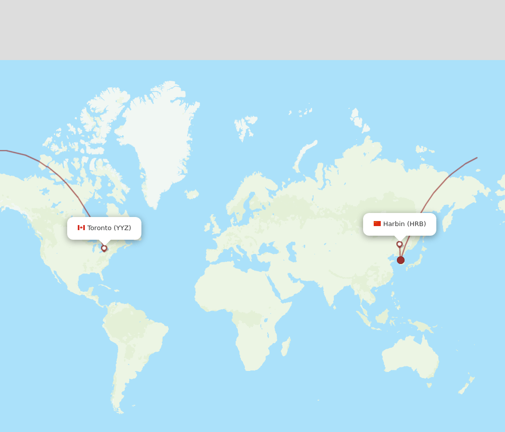 HRB-YYZ flight routes