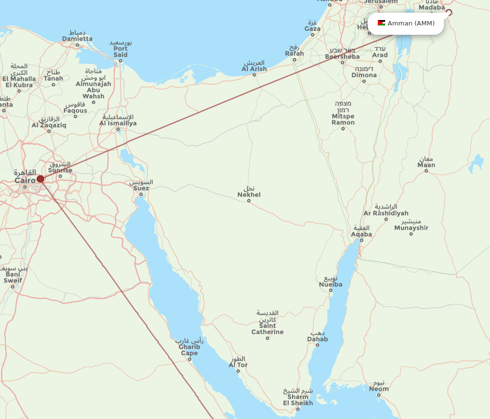 HRG-AMM flight routes