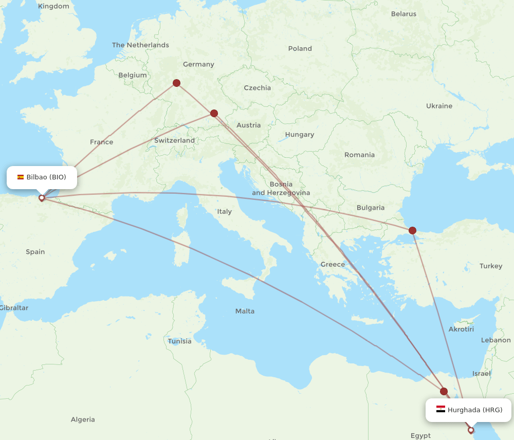 HRG-BIO flight routes