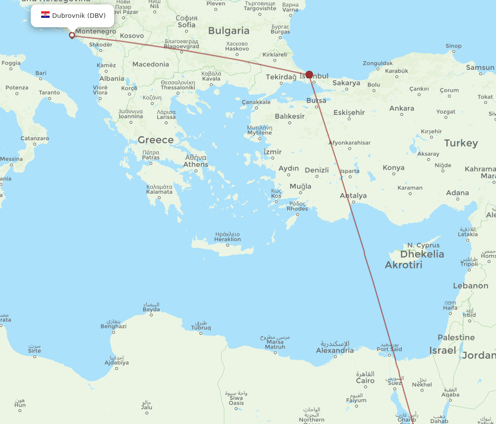 HRG-DBV flight routes