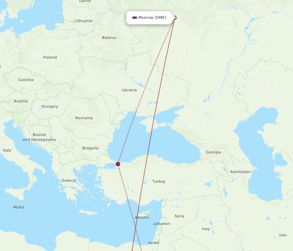 HRG-DME flight routes