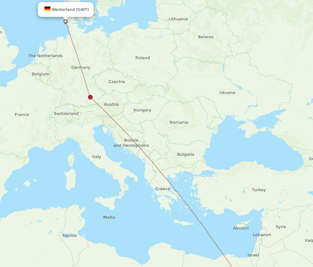 HRG-GWT flight routes