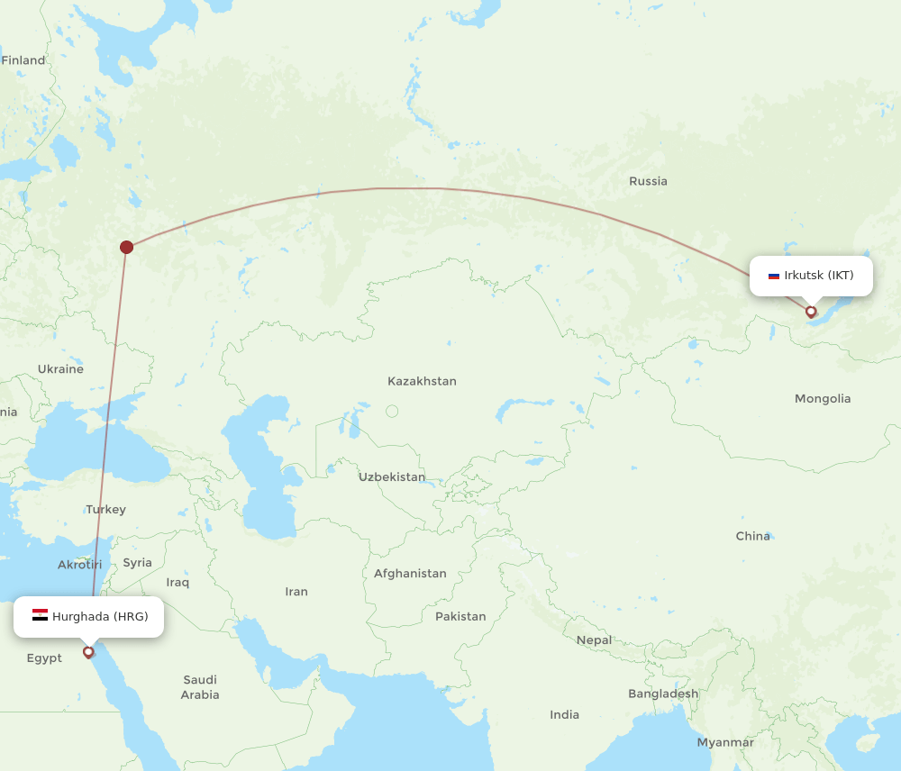 HRG-IKT flight routes