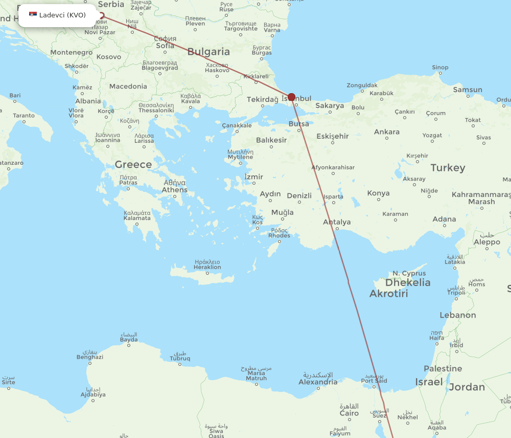 HRG-KVO flight routes