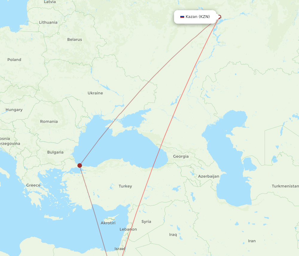 HRG-KZN flight routes