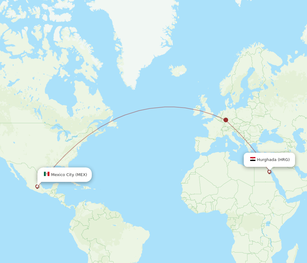 HRG-MEX flight routes